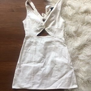 White cut out dress